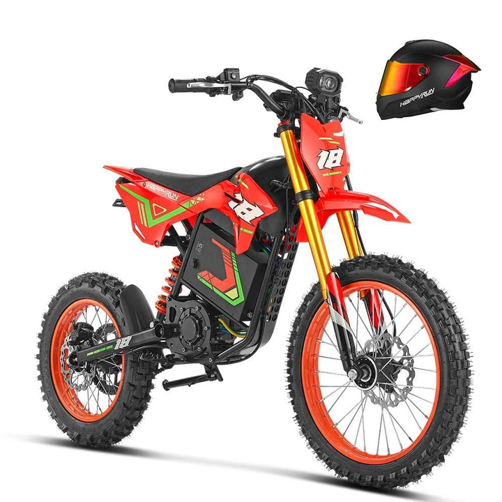 HappyRun F18 2.0 2000W Peak Electric Dirt Bike High-Performance Off-Road Trail Bike