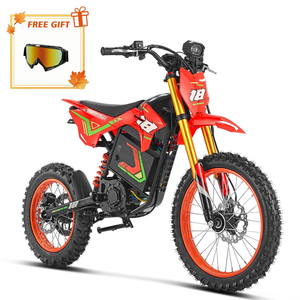 HappyRun F18 2.0 Electric Dirt Bike- - 60V Battery & 46 MPH