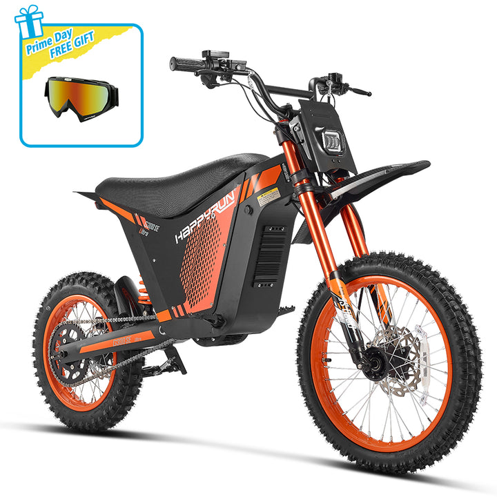 HappyRun G300 SE Ultra Electric Dirt Bike with Mid-Drive for Teens & Adults