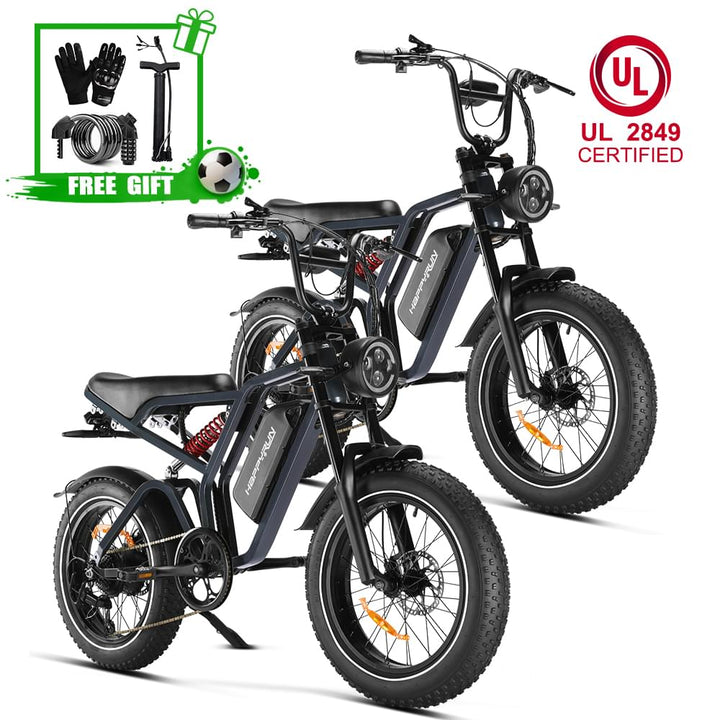 Happyrun Tank G60 Pro UL 2849 Certified Moped Style Offroad Electric Bike Fat Tire