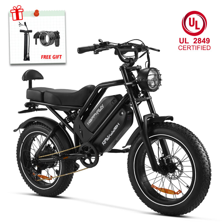 HappyRun G70 UL 2849 Certified Dual Battery Fast Electric Cargo Bike for Sale