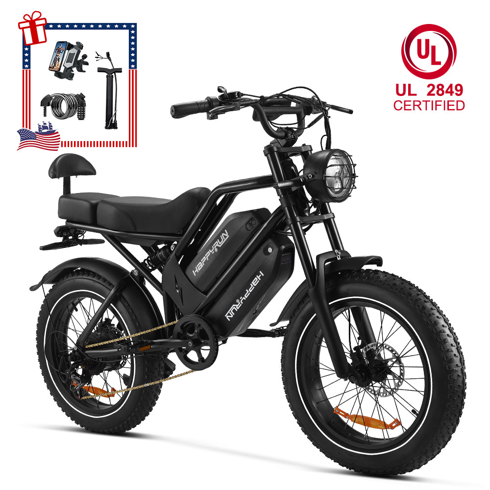 HappyRun G70 UL 2849 Certified Dual Battery Fast Electric Cargo Bike for Sale