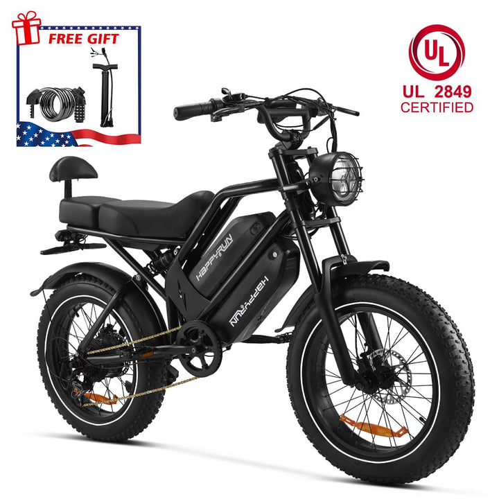 HappyRun G70 UL 2849 Certified Dual Battery Fast Electric Cargo Bike for Sale