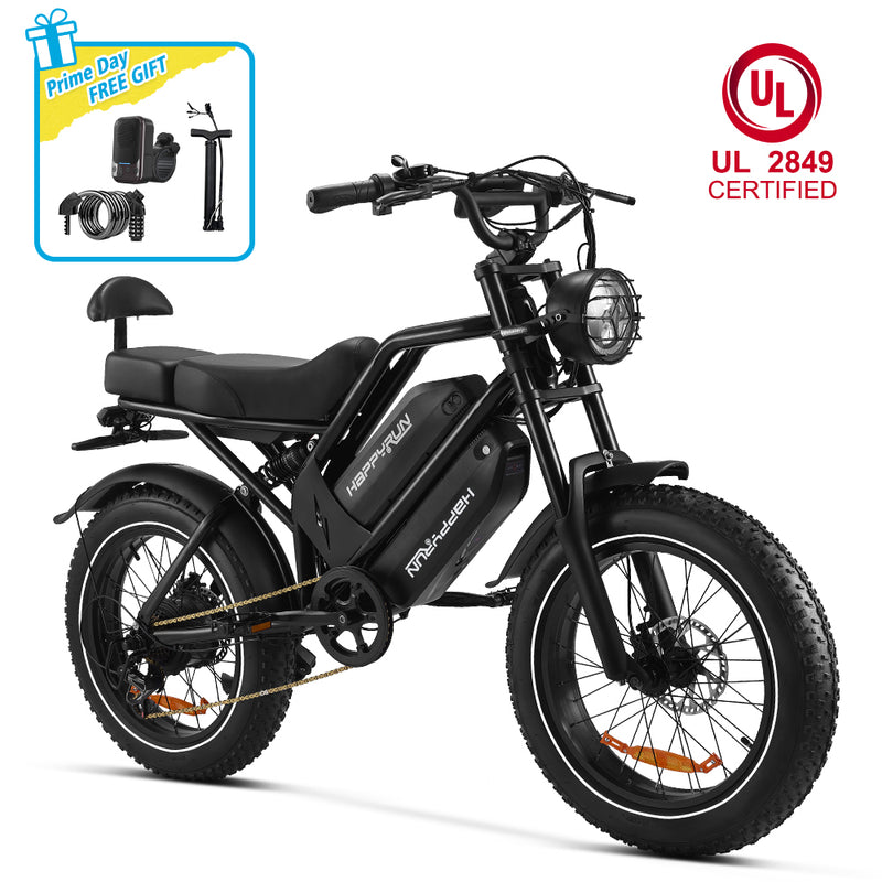 HappyRun G70 UL 2849 Certified Dual Battery Fast Electric Cargo Bike for Sale