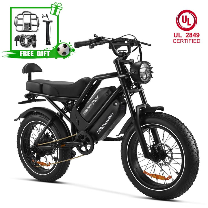 HappyRun G70 UL 2849 Certified Dual Battery Fast Electric Cargo Bike for Sale