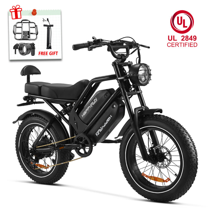 HappyRun G70 UL 2849 Certified Dual Battery Fast Electric Cargo Bike for Sale