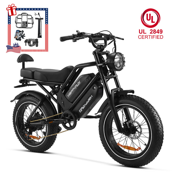 HappyRun G70 UL 2849 Certified Dual Battery Fast Electric Cargo Bike for Sale