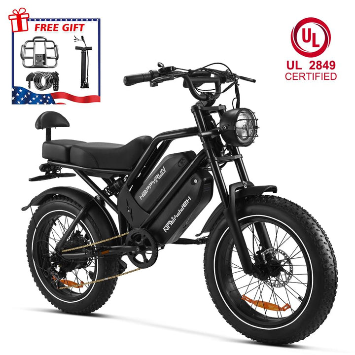 HappyRun G70 UL 2849 Certified Dual Battery Fast Electric Cargo Bike for Sale