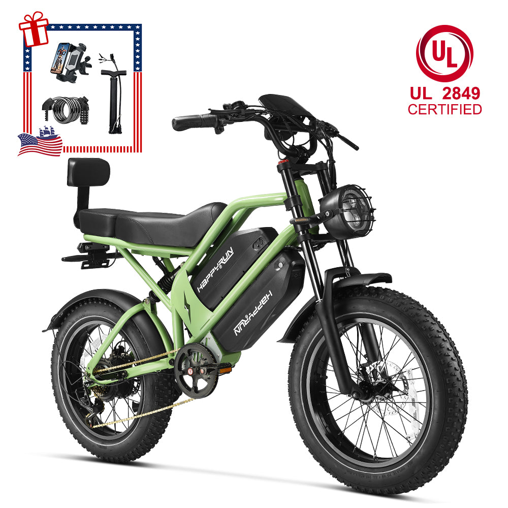 HappyRun G70 UL 2849 Certified Dual Battery Fast Electric Cargo Bike for Sale