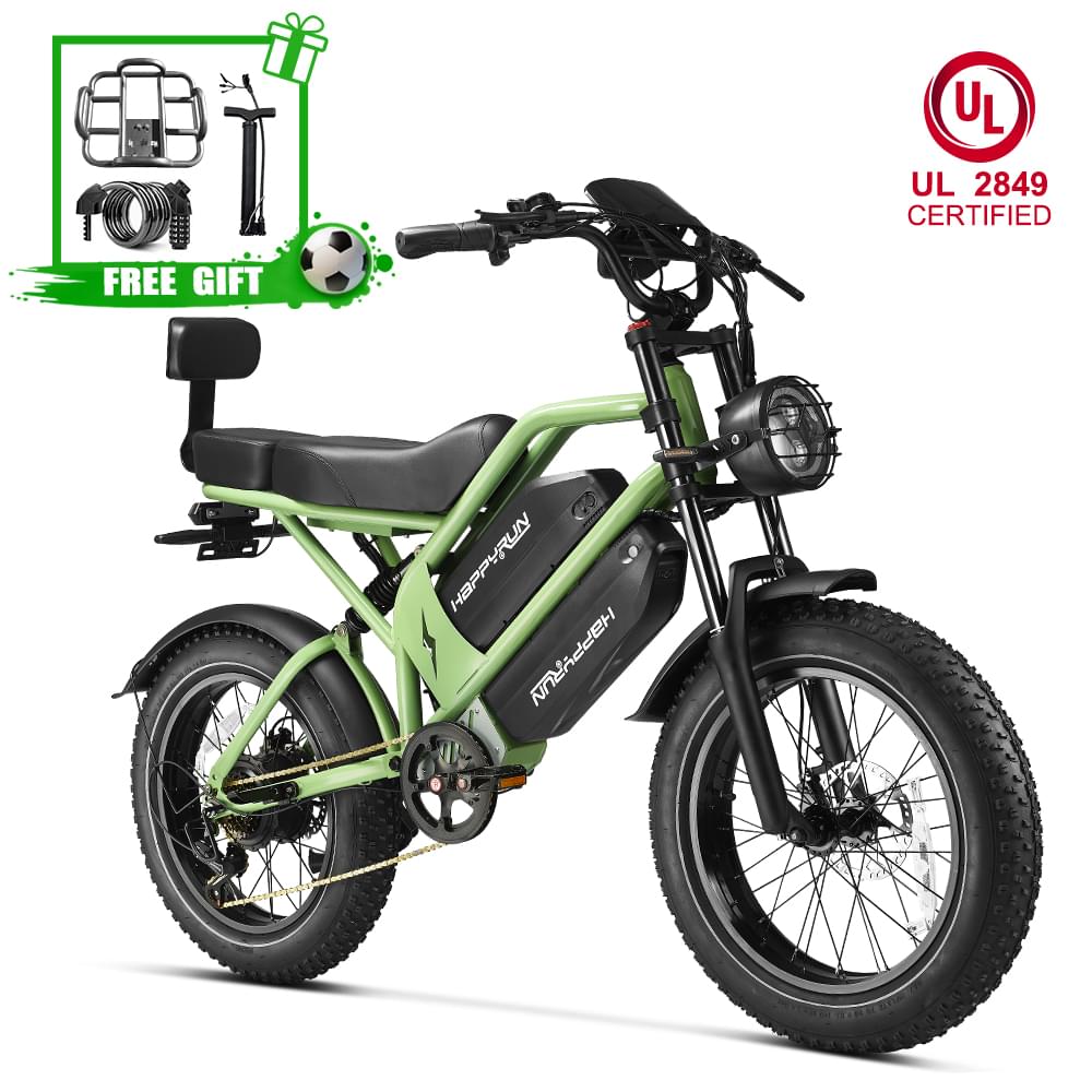 HappyRun G70 UL 2849 Certified Dual Battery Fast Electric Cargo Bike Thumbnail 2
