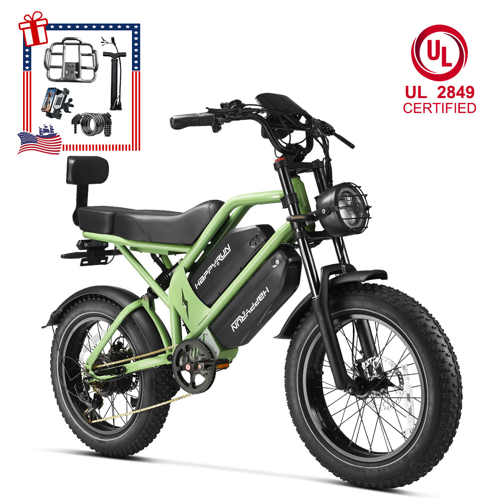 HappyRun G70 UL 2849 Certified Dual Battery Fast Electric Cargo Bike for Sale