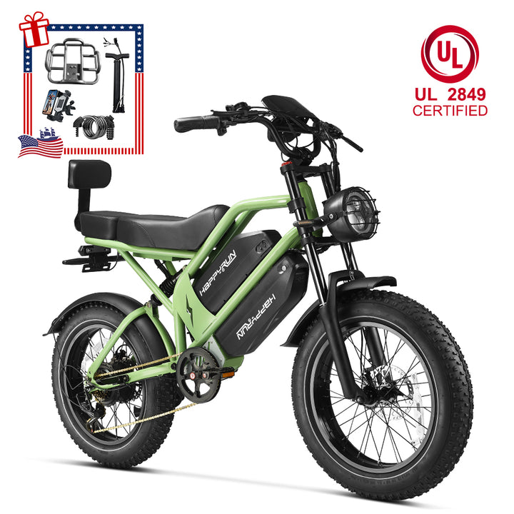 HappyRun G70 UL 2849 Certified Dual Battery Fast Electric Cargo Bike for Sale