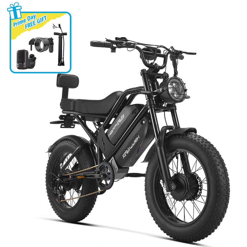 HappyRun G70 Pro Dual-Motor Dual-Battery Electric Cargo Bike
