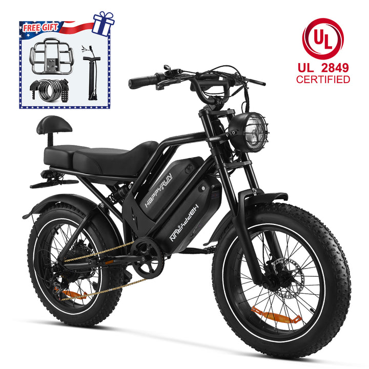 HappyRun G70 UL 2849 Certified Dual Battery Fast Electric Cargo Bike for Sale