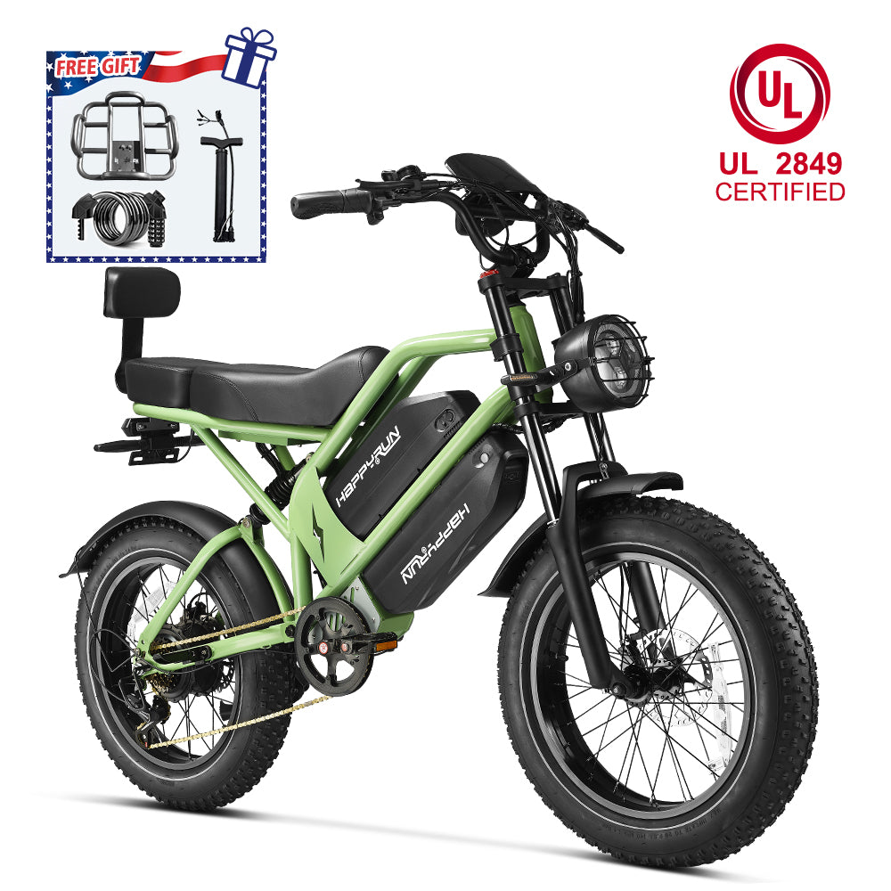 HappyRun G70 UL 2849 Certified Dual Battery Fast Electric Cargo Bike for Sale