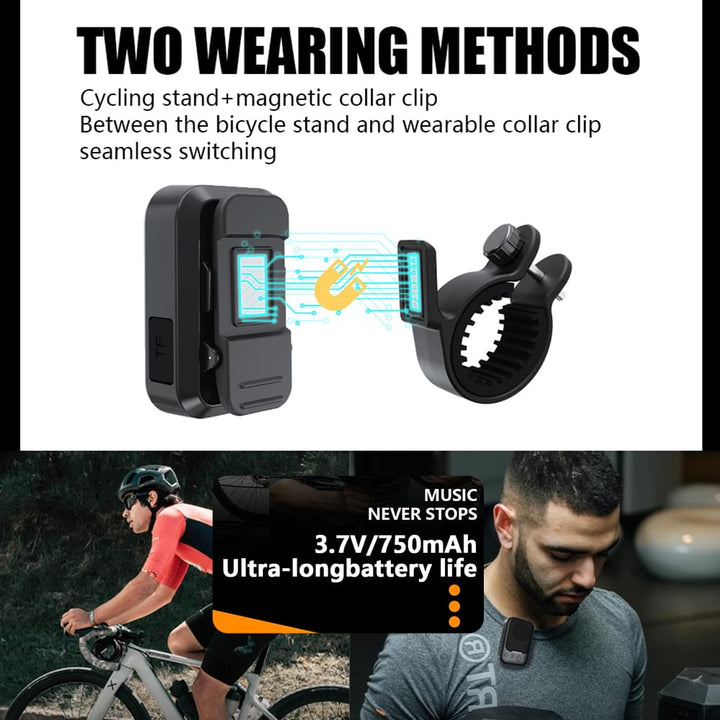 HappyRun Bluetooth Speaker 2-in-1 Wearable & Handlebar