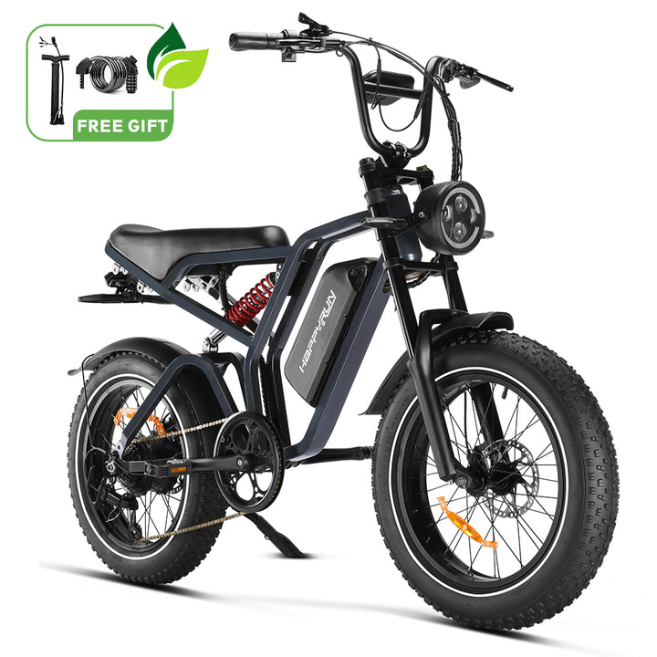 Happyrun Tank G60 Pro 2000W Moped Style Offroad Electric Bike Fat Tire