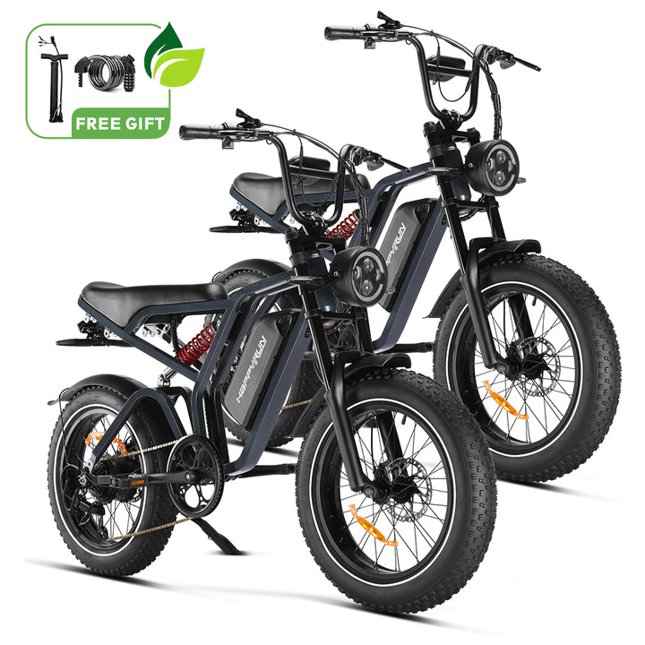 Happyrun Tank G60 Pro 2000W Moped Style Offroad Electric Bike Fat Tire