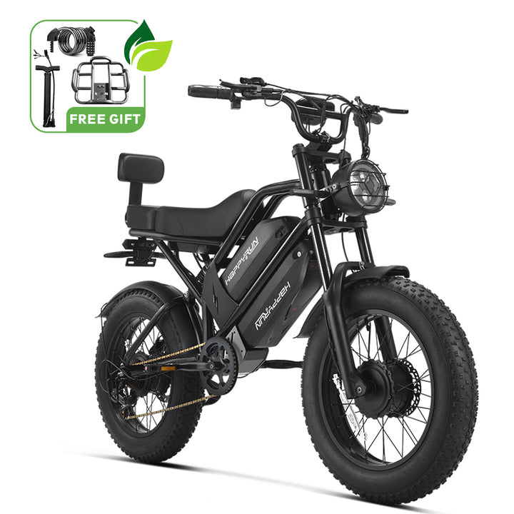 HappyRun G70 Pro Dual-Motor Dual-Battery Electric Cargo Bike