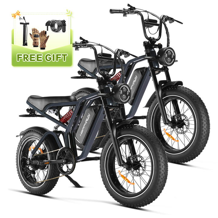 Happyrun Tank G60 Pro 2000W Moped Style Offroad Electric Bike Fat Tire