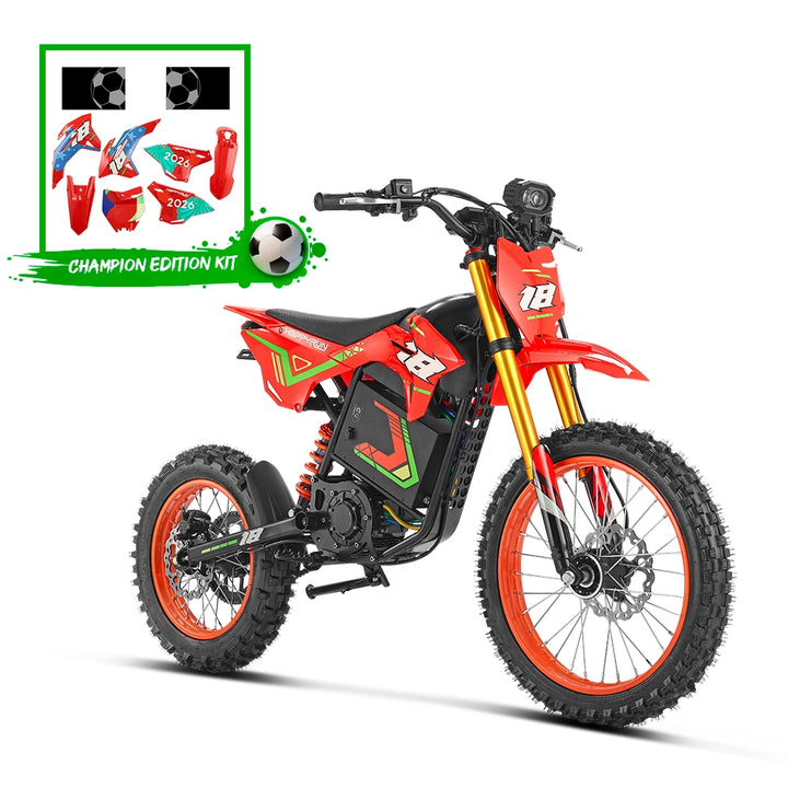 F18 2.0 Electric Dirt Bike + Champion Edition Plastics Kit