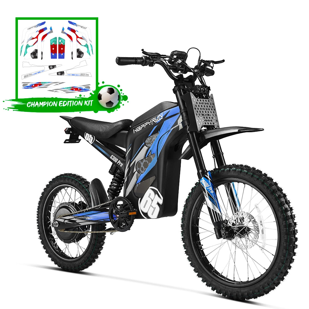 G300 Pro Electric Dirt Bike + Champion Edition Stickers Kit