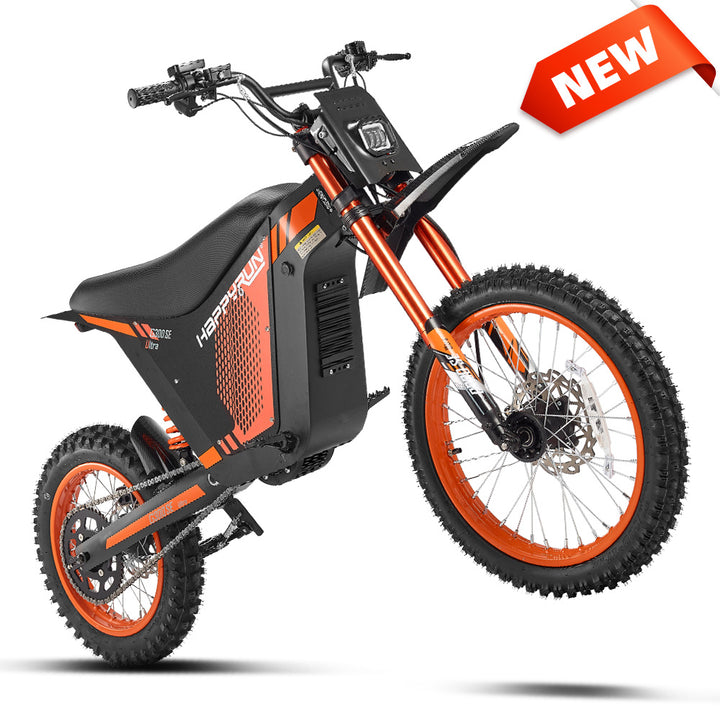 HappyRun G300 SE Ultra Electric Dirt Bike with Mid-Drive for Teens & Adults