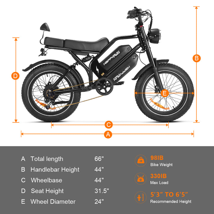 HappyRun G70 UL 2849 Certified Dual Battery Fast Electric Cargo Bike for Sale
