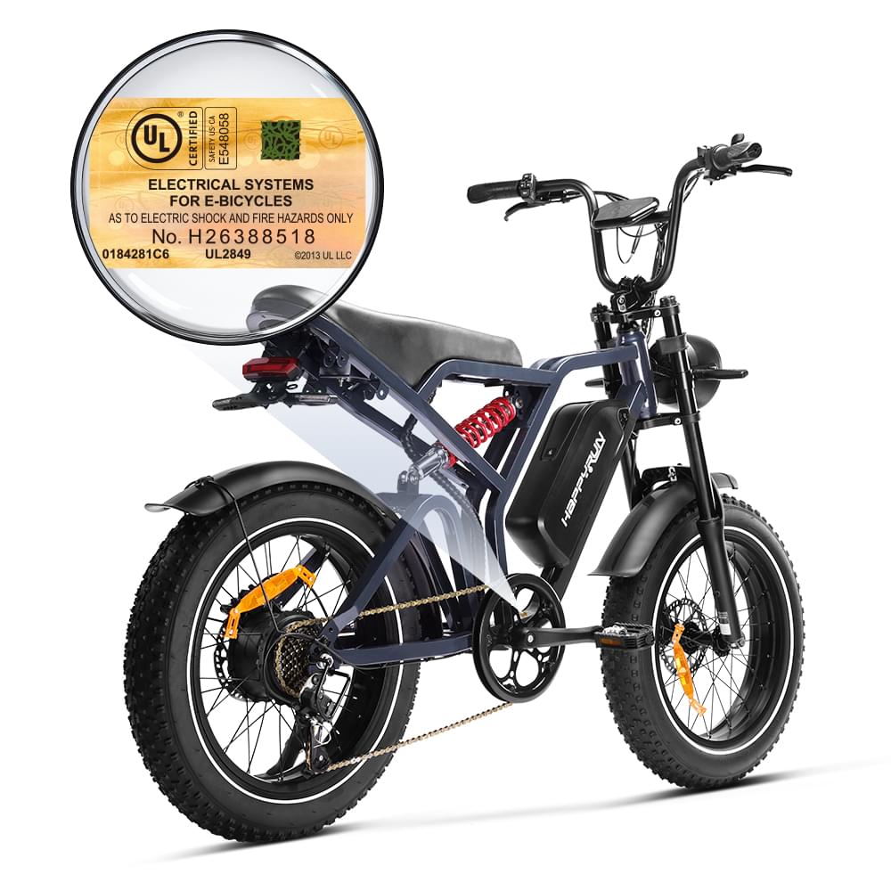 HappyRun G60 Pro Moped Style Fat Tire E-Bike G60 Pro*2