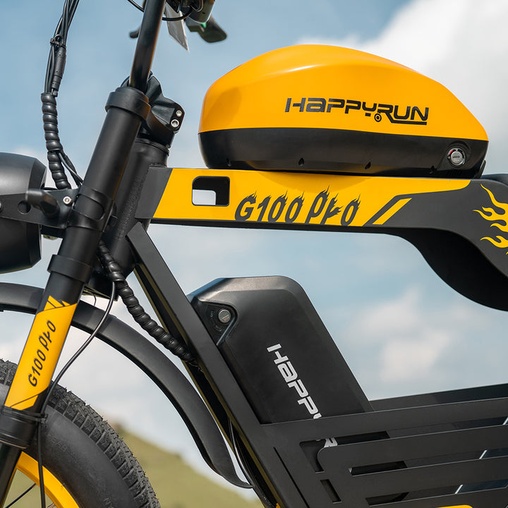 dual batteries of HappyRun G100 Pro Fastest 3000W Electric Bike Motorcycle