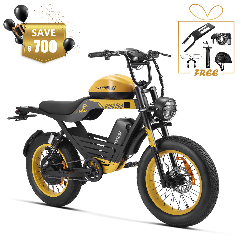 HappyRun G100 Pro 6000W Electric Bike Dual Battery