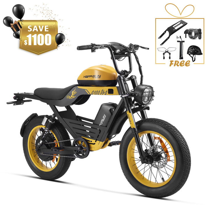 HappyRun G100 Electric Bike with 2000W Dual Battery Long Range
