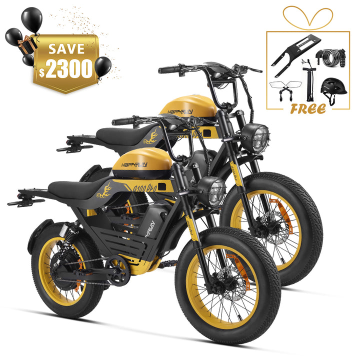 HappyRun 1000W Ebike G100 Dual Batteries