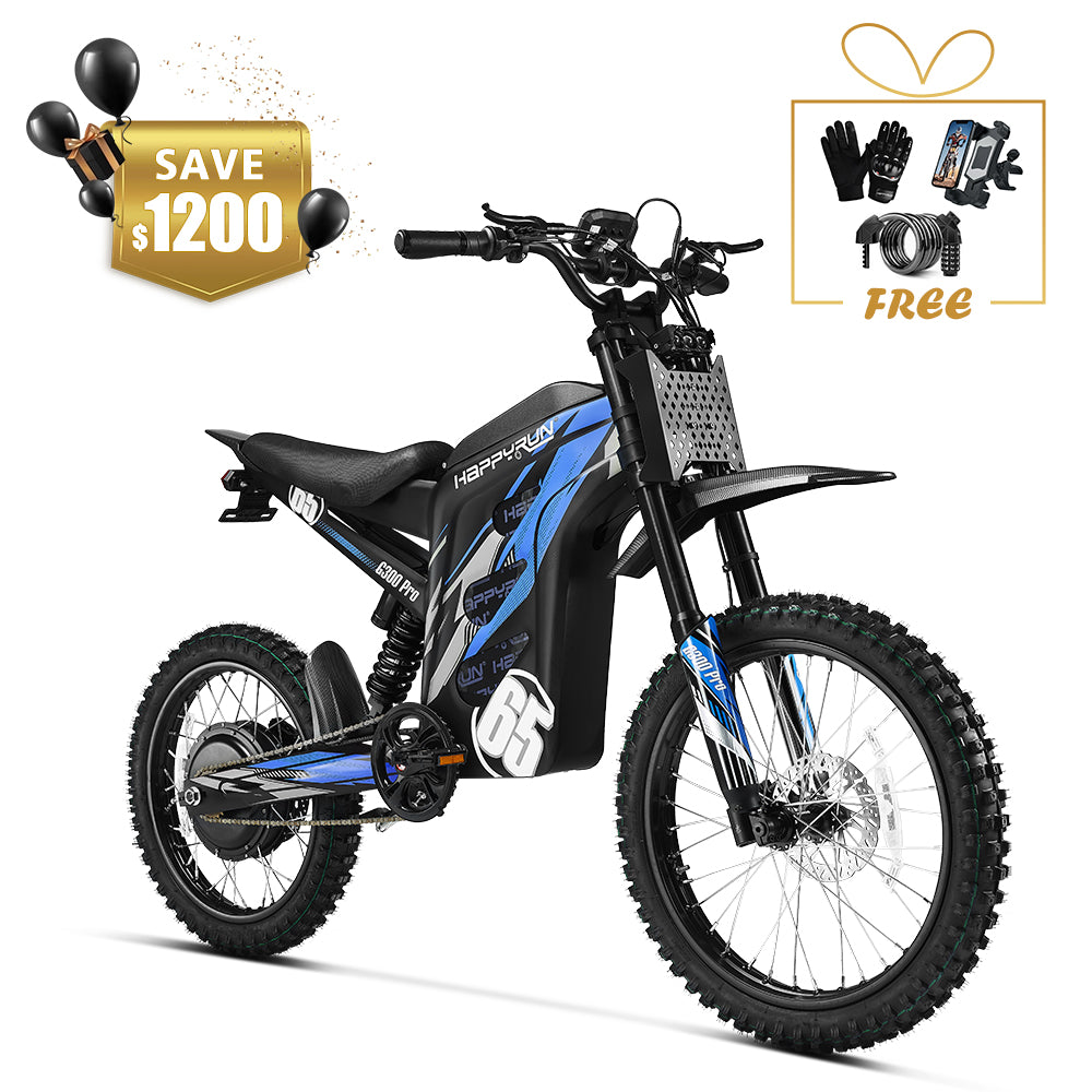 HappyRun 6500W Electric Dirt Bike G300 Pro 2025 New