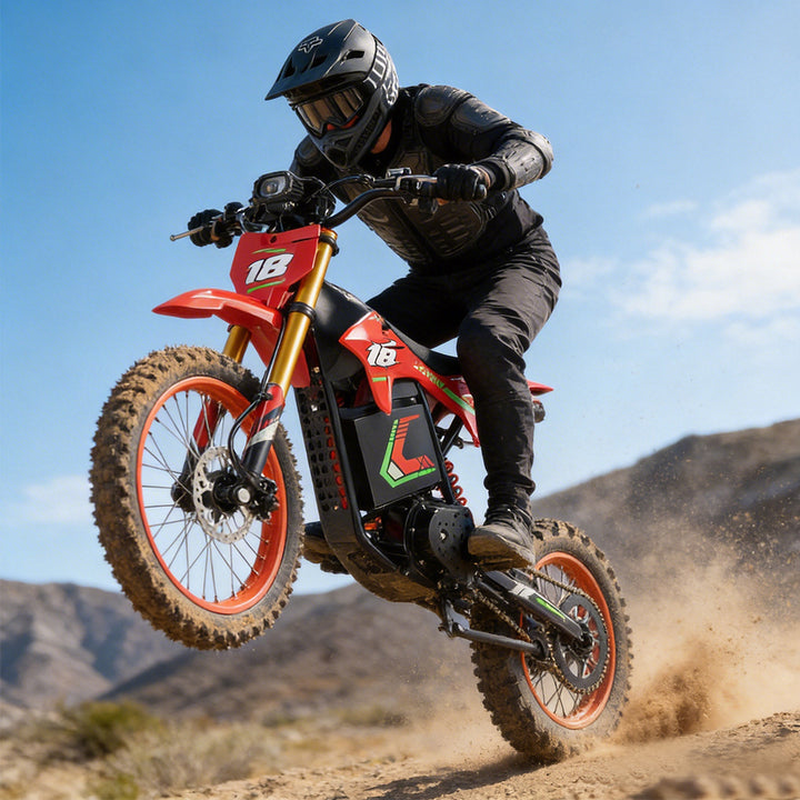 HappyRun F18  Electric Dirt Bike with Mid-Drive for Teens & Adults