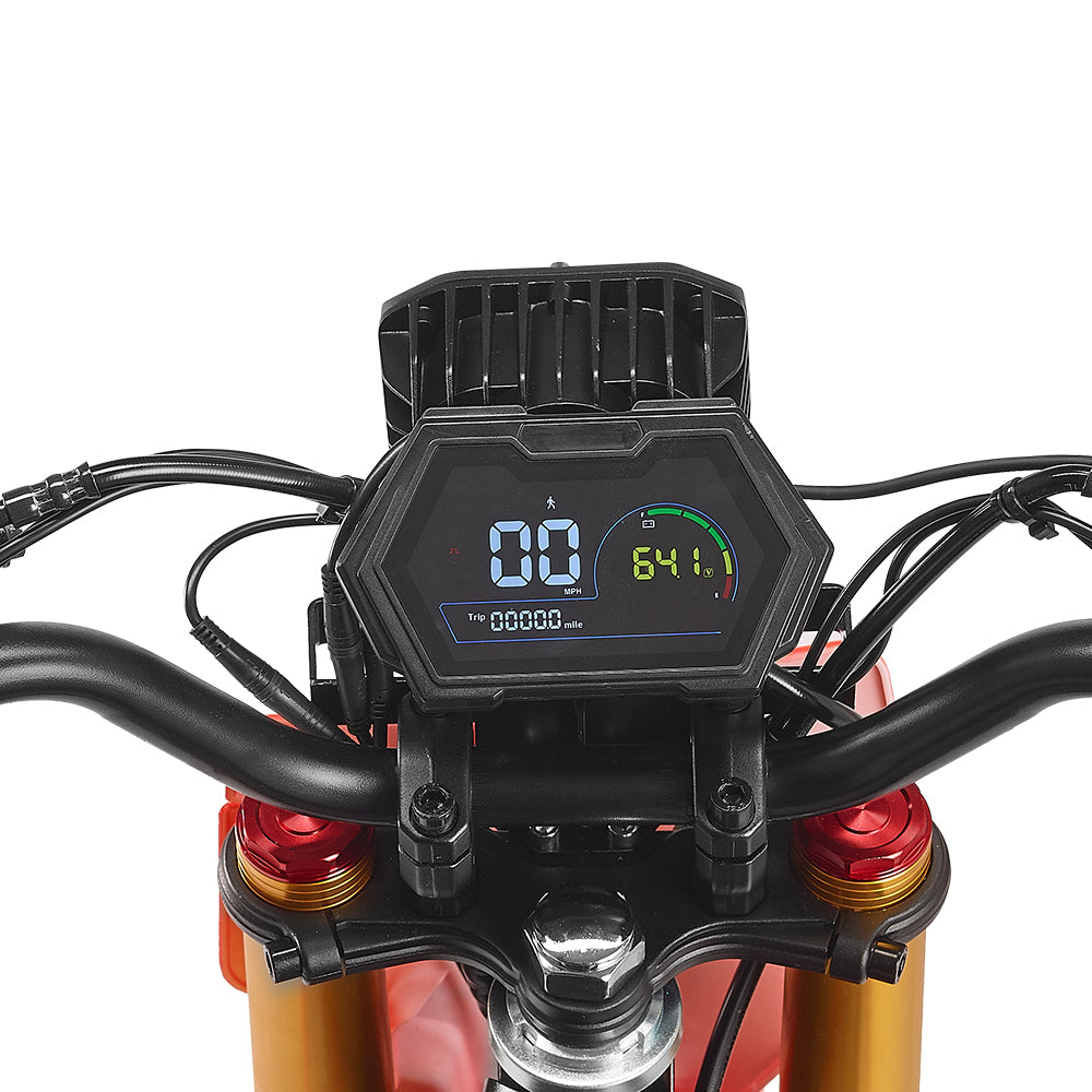 HappyRun F18  Electric Dirt Bike with Mid-Drive for Teens & Adults