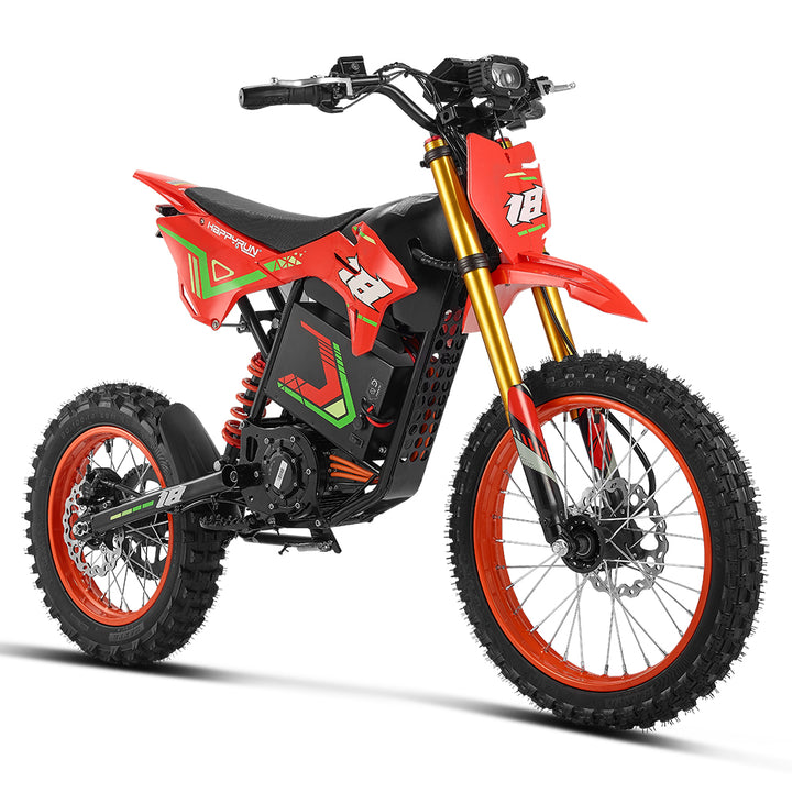 HappyRun F18  Electric Dirt Bike with Mid-Drive for Teens & Adults