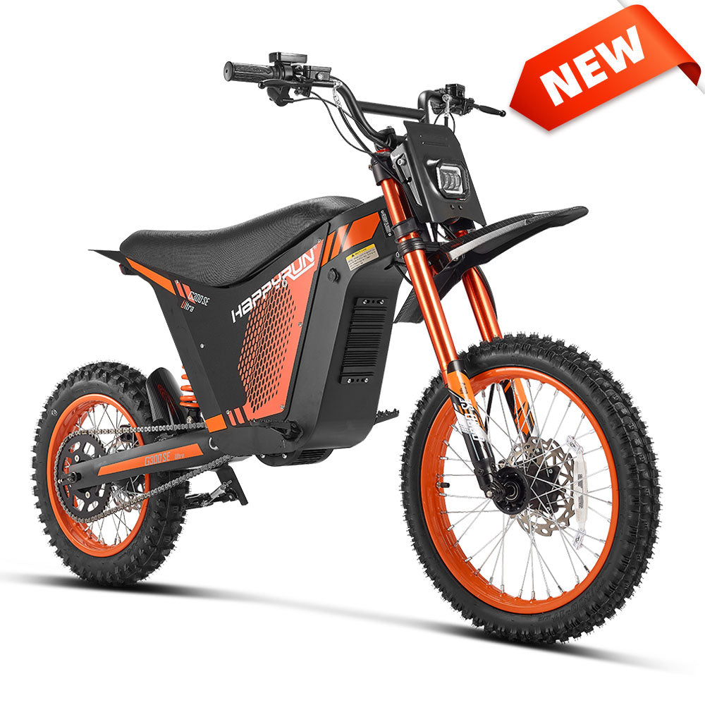HappyRun G300 SE Ultra Electric Dirt Bike with Mid-Drive for Teens & Adults