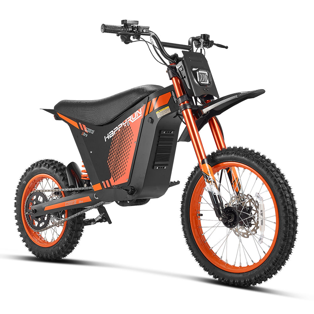 HappyRun G300 SE Ultra Electric Dirt Bike with Mid-Drive for Teens & Adults