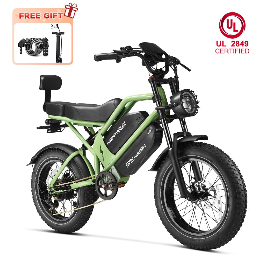 HappyRun G70 UL 2849 Certified Dual Battery Fast Electric Cargo Bike for Sale