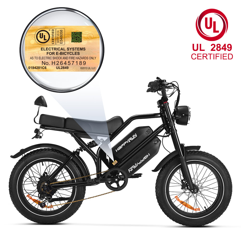 HappyRun G70 UL 2849 Certified Dual Battery Fast Electric Cargo Bike for Sale