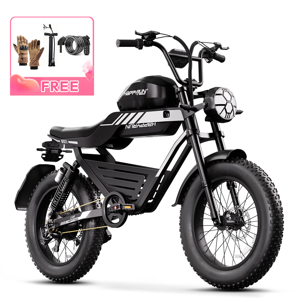 HappyRun G100 Electric Bike with 2000W Dual Battery Long Range