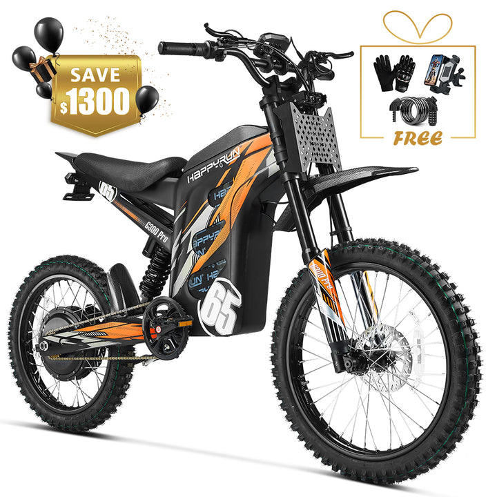 HappyRun 6500W Electric Dirt Bike G300 Pro 2025 New