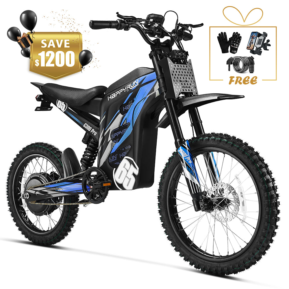HappyRun 6500W Electric Dirt Bike G300 Pro 2025 New