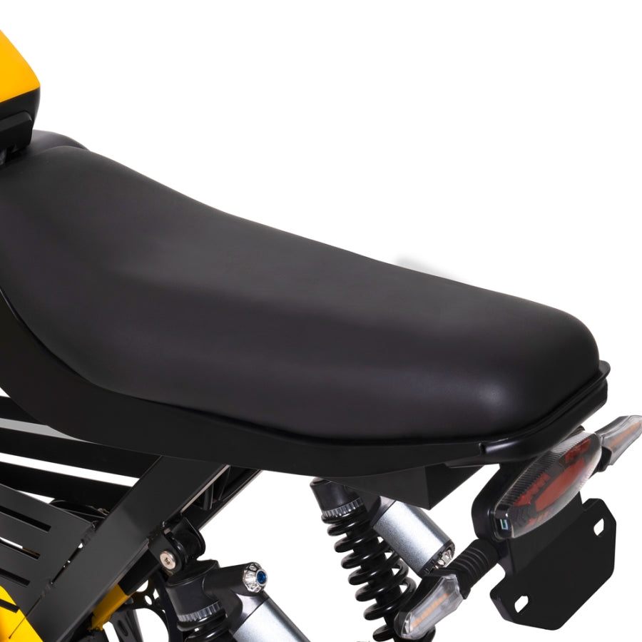long seat of HappyRun 1000W Fast Ebike G100 Dual Batteries