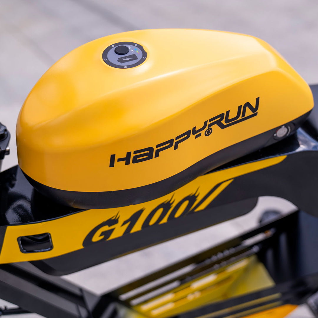 dual batteries of HappyRun 1000W Fast Ebike G100 Dual Batteries