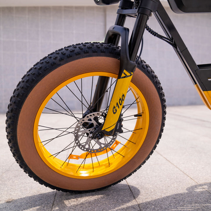 fat tire of HappyRun 1000W Fast Ebike G100 Dual Batteries