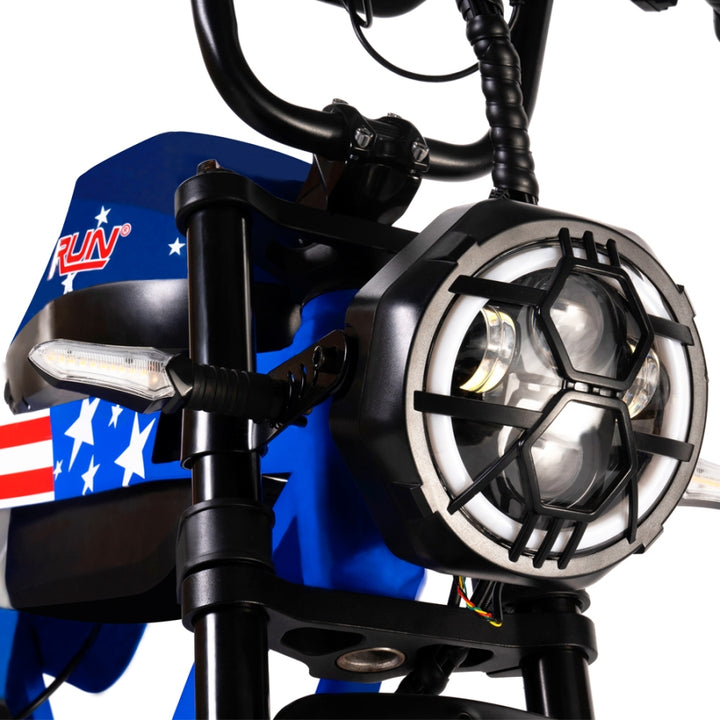 front light of HappyRun 1000W Fast Ebike G100 Dual Batteries