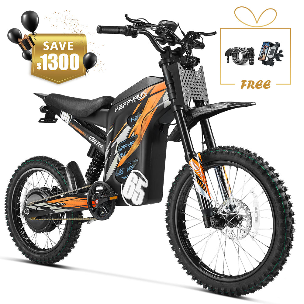 HappyRun 6500W Electric Dirt Bike G300 Pro 2025 New