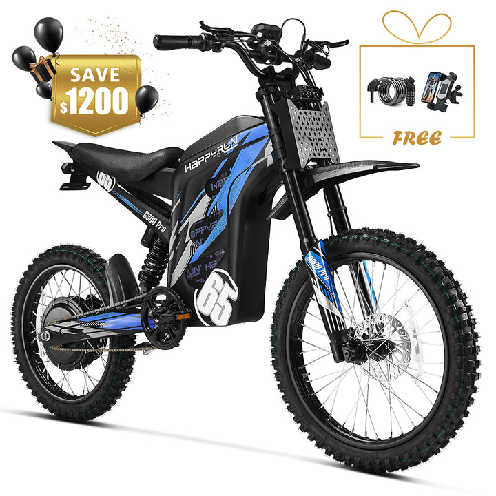 HappyRun 6500W Electric Dirt Bike G300 Pro 2025 New